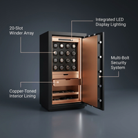 CopperCrest Milano 20-Winder Jewelry Vault — Feature Infographic
