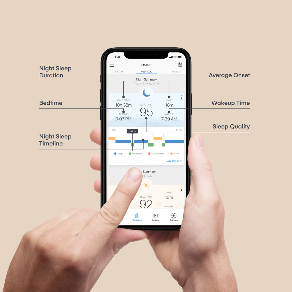 Miku Pro Smart Baby Monitor with Wall Mount Kit